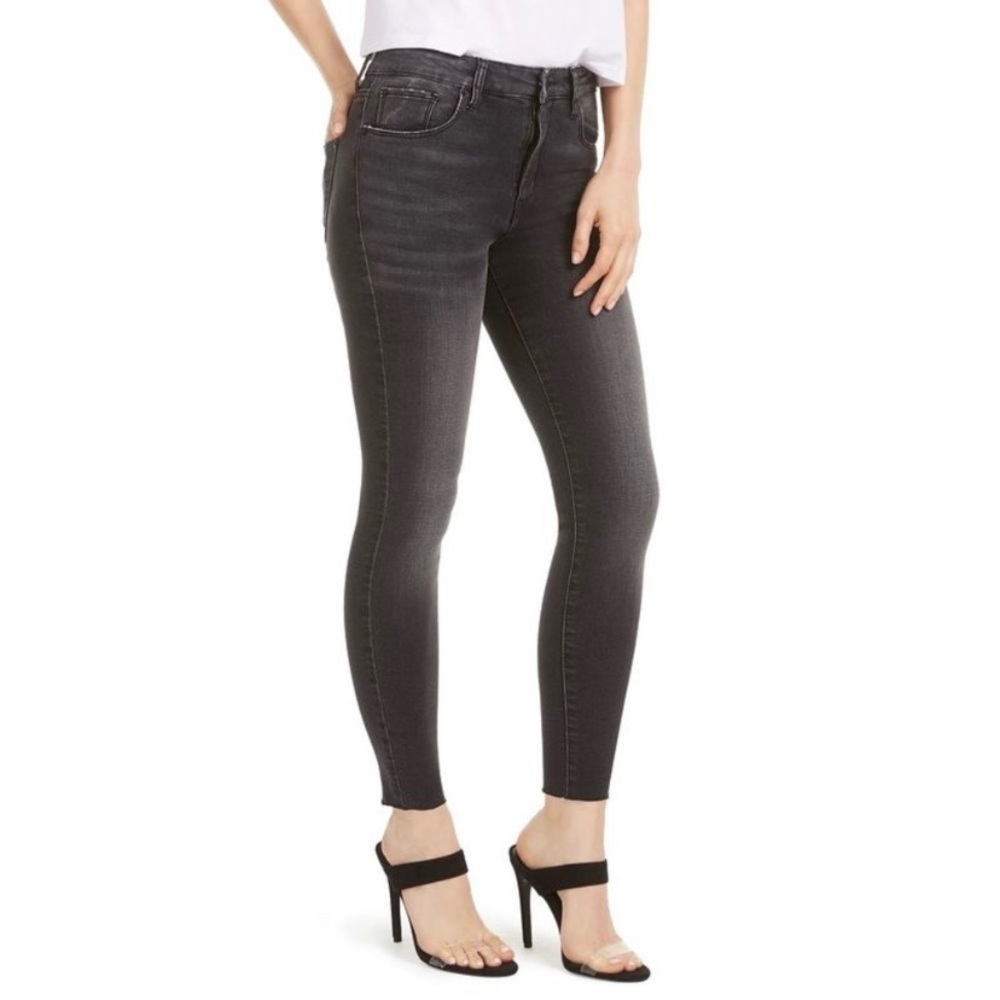 STS Blue Ellie Raw Hem Ankle Skinny Jeans in Black | Size 27